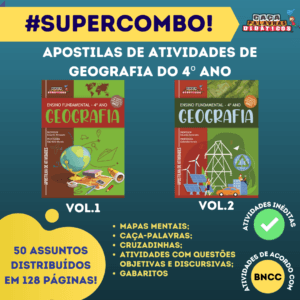 PACOTE DE APOSTILAS DE ATIVIDADES DE GEOGRAFIA - 4º ANO (VOLUMES 1 E 2)