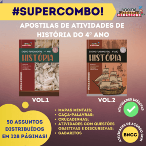 PACOTE DE APOSTILAS DE ATIVIDADES DE HISTÓRIA - 4º ANO (VOLUMES 1 E 2)