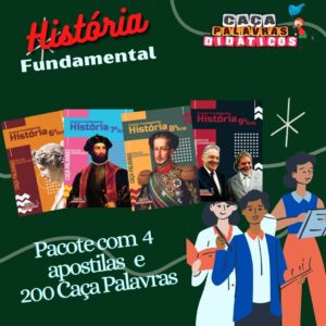 PACOTE DE APOSTILAS DE CAÇA-PALAVRAS DE HISTÓRIA - FUNDAMENTAL 2 (PDF)