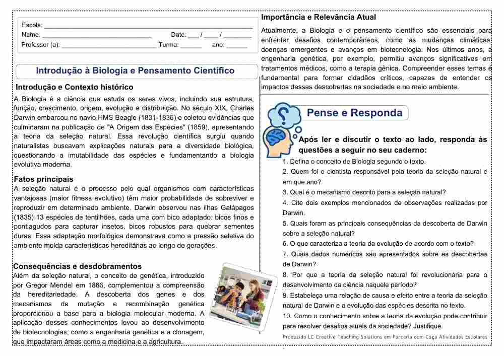 ATIVIDADES COM MAPAS MENTAIS - 1º ANO - FUNDAMENTOS DA BIOLOGIA E ORIGEM DA VIDA - Imagem 3