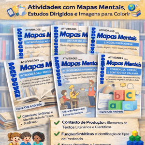 COMBO DE ATIVIDADES COM MAPAS MENTAIS DE LÍNGUA PORTUGUESA - ENSINO FUNDAMENTAL 2 (5 VOLUMES)