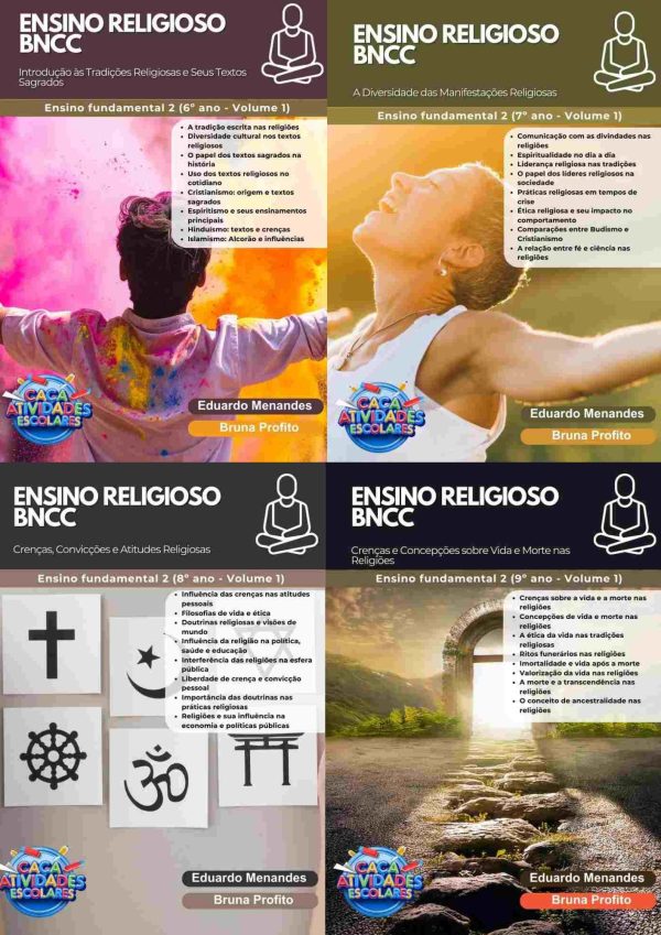 COMBO DE ESTUDOS DIRIGIDOS DE ENSINO RELIGIOSO BNCC – 6º AO 9º ANO ...