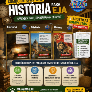 COMBO DE ESTUDOS DIRIGIDOS DE HISTÓRIA - 1º AO 3º ANO DO ENSINO MÉDIO EJA (VOLUME 1)