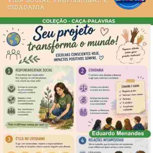 CAÇA-PALAVRAS DE PROJETO DE VIDA - VIDA SOCIAL, PROFISSIONAL E CIDADANIA - VOLUME 6