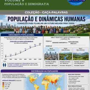 CAÇA-PALAVRAS DE GEOGRAFIA - POPULAÇÃO E DEMOGRAFIA - VOLUME 9