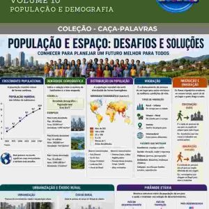 CAÇA-PALAVRAS DE GEOGRAFIA - POPULAÇÃO E DEMOGRAFIA - VOLUME 10