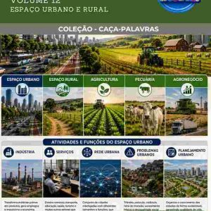 CAÇA-PALAVRAS DE GEOGRAFIA - ESPAÇO URBANO E RURAL - VOLUME 12