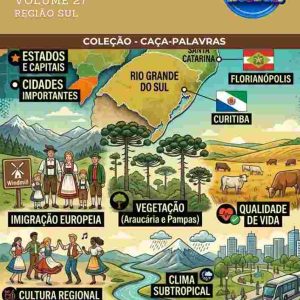 CAÇA-PALAVRAS DE GEOGRAFIA - REGIÃO SUL - VOLUME 27