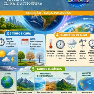 CAÇA-PALAVRAS DE GEOGRAFIA - CLIMA E ATMOSFERA - VOLUME 30
