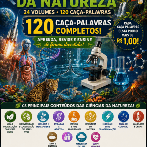 SUPER COMBO DE CAÇA-PALAVRAS DE CIÊNCIAS DA NATUREZA (VOLUMES 1 AO 24)