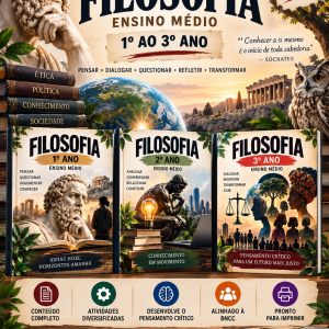 FILOSOFIA (ESTUDOS DIRIGIDOS + PLANOS DE AULA) - 1º AO 3º ANO (3º TRIMESTRE)
