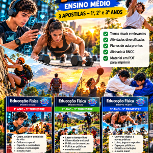 COMBO DE ESTUDOS DIRIGIDOS DE EDUCAÇÃO FÍSICA - 6º AO 3º ANO - ENSINO FUNDAMENTAL 2 E MÉDIO (3º TRIMESTRE)