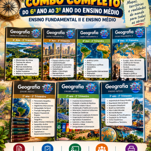 COMBO DE ESTUDOS DIRIGIDOS DE GEOGRAFIA - 6º AO 3º ANO (3º TRIMESTRE) - ENSINO FUNDAMENTAL 2